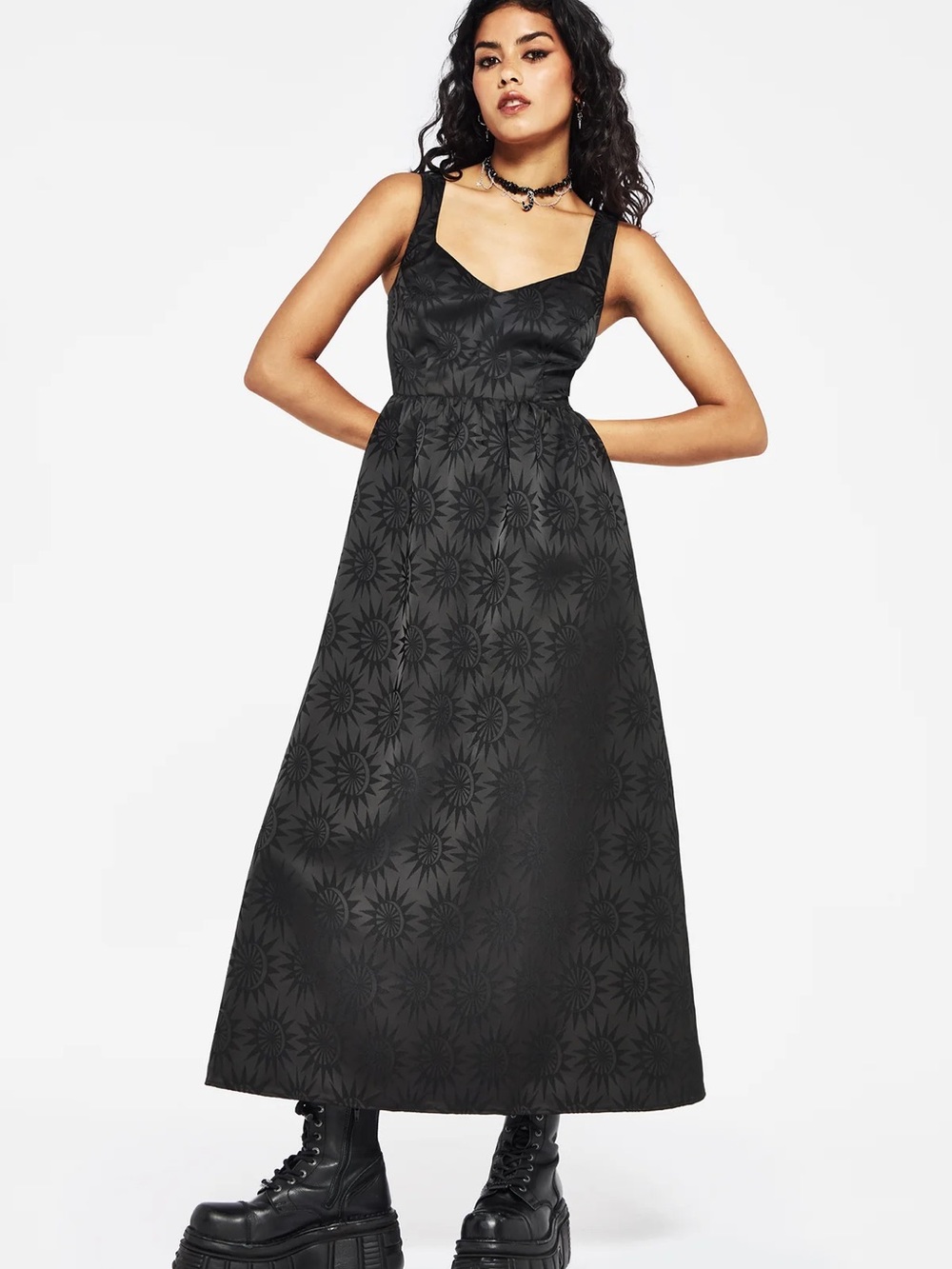 NWT Disturbia Semine Celestial Print Cami Midi Dress